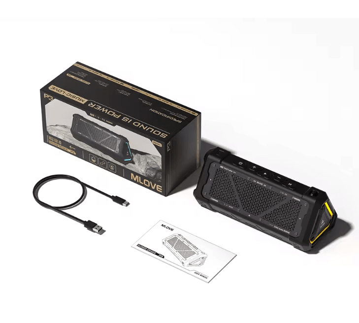 MLOVE P3 Outdoor Bluetooth Speaker With 40W Stereo Sound And RGB Lights 3