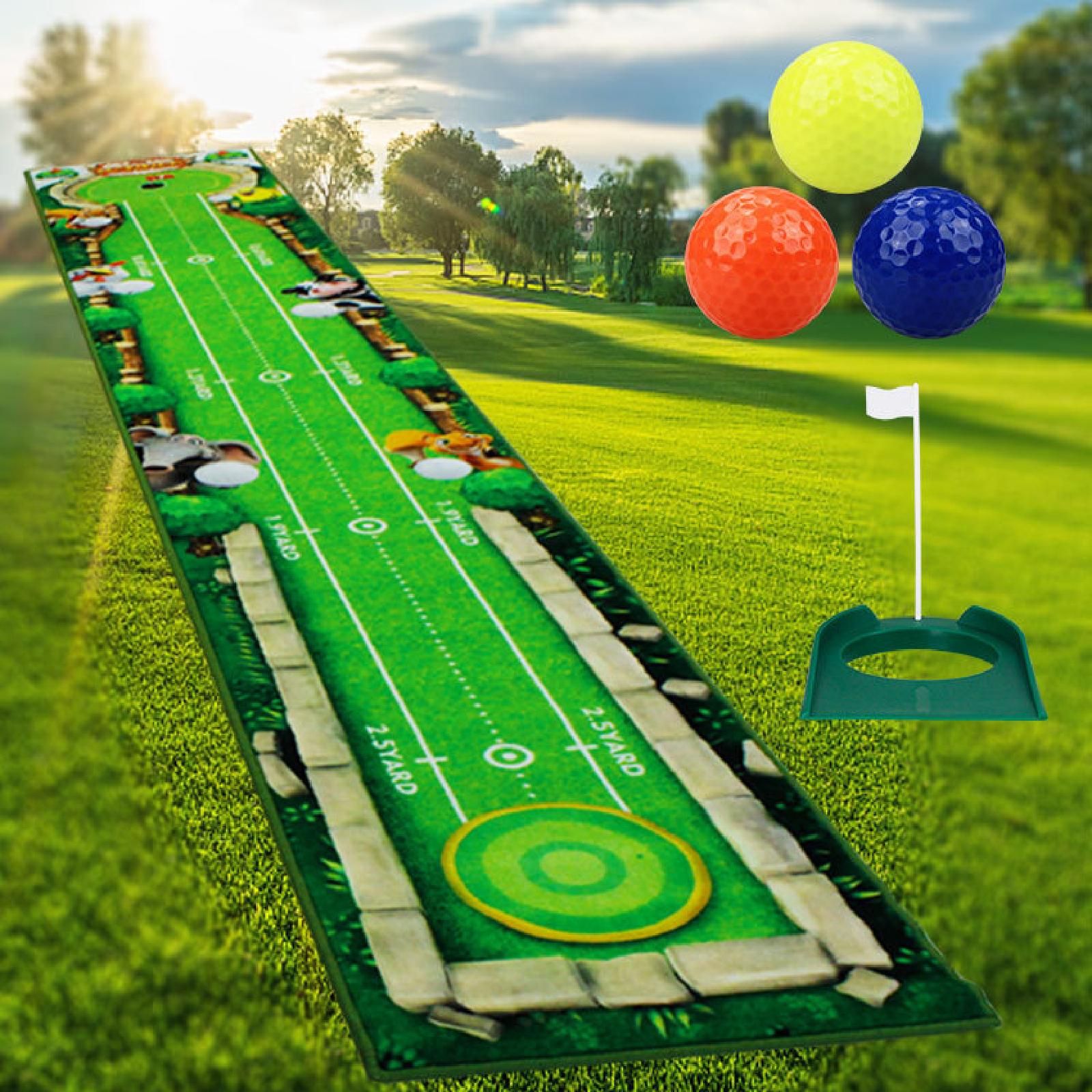 Golf Putting Mat Gift for Golfer, Portable Golf Training Aid & Lightweight Golfing Accessory to Improve Putting Accuracy