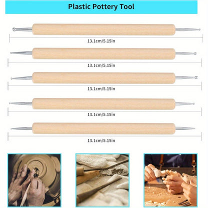 25pcs Clay Sculpting Tool Set with Spherical Engraving Stylus, Ultimate Modelling Clay Tool Kit for Pottery Ceramic