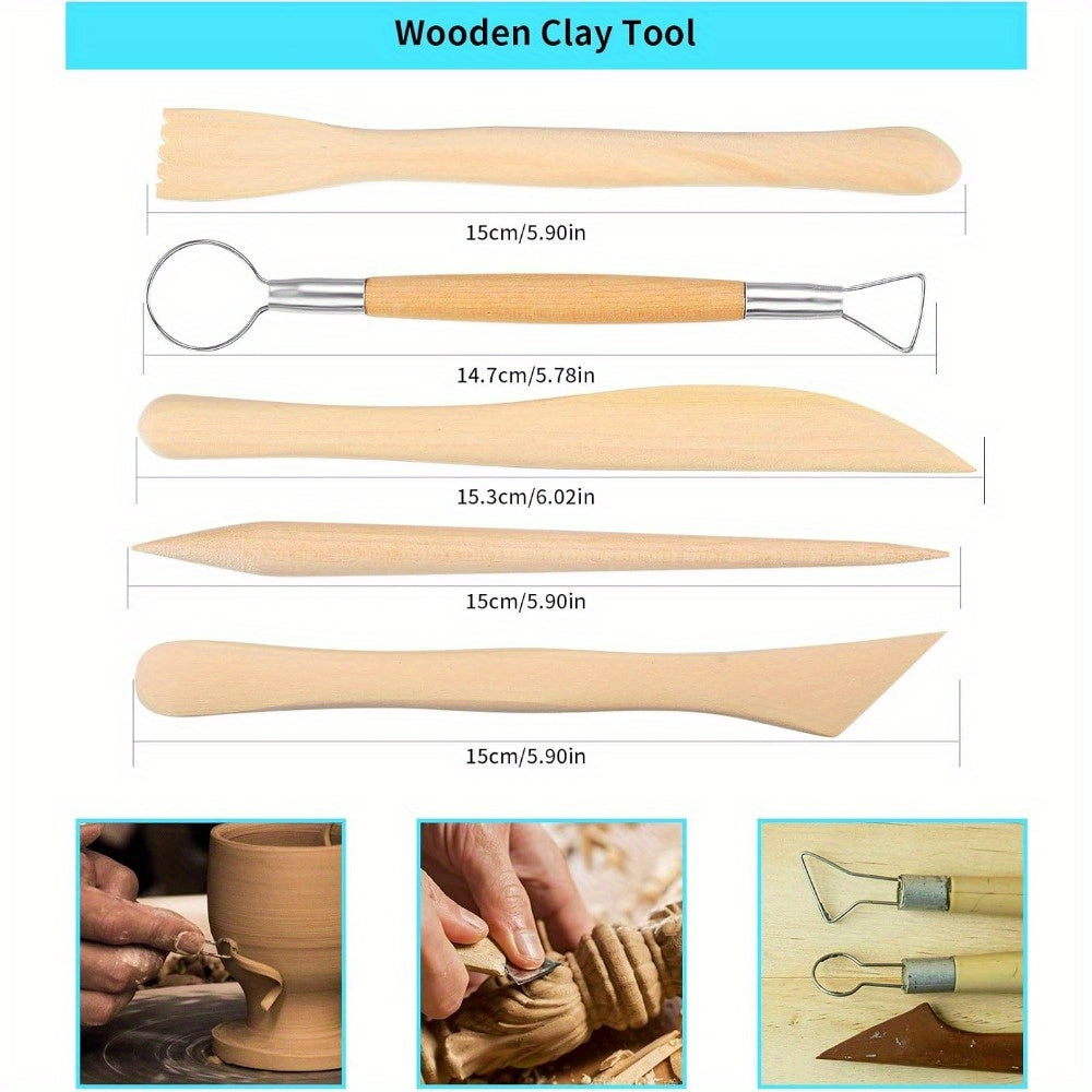 25pcs Clay Sculpting Tool Set with Spherical Engraving Stylus, Ultimate Modelling Clay Tool Kit for Pottery Ceramic