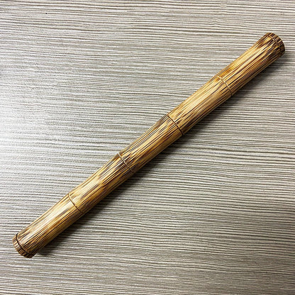 Handmade Natural Bamboo Wood Fountain Pen 0.5mm Fine Tip Beautiful Golden Stripes Perfect Business Office Gift