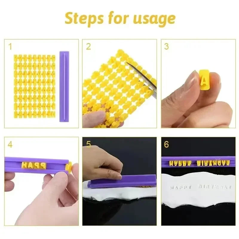 Ceramic Art Alphabet & Number Mold Set, Polymer Clay Tool Presser Embosser for DIY Embossing, Sealing Wax, and Pottery