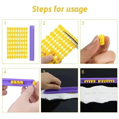 Ceramic Art Alphabet & Number Mold Set, Polymer Clay Tool Presser Embosser for DIY Embossing, Sealing Wax, and Pottery