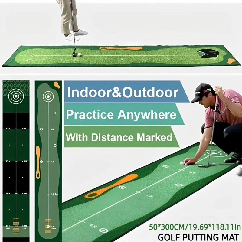 Golf Carpet Putting Mat Indoor Outdoor Training Putting Practice Golf Green Fairway Pad Washable Anti-Slip