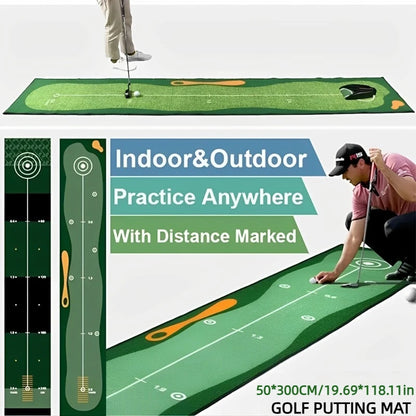 Golf Carpet Putting Mat Indoor Outdoor Training Putting Practice Golf Green Fairway Pad Washable Anti-Slip