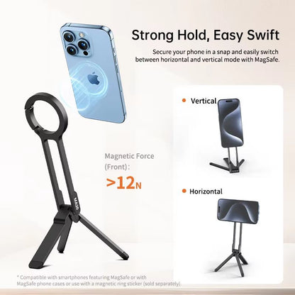 Ulanzi MA30 MagSafe Phone Tripod  DualSided Magnetic Phone Holder  Stand For IPhone Vlogging Travel 1