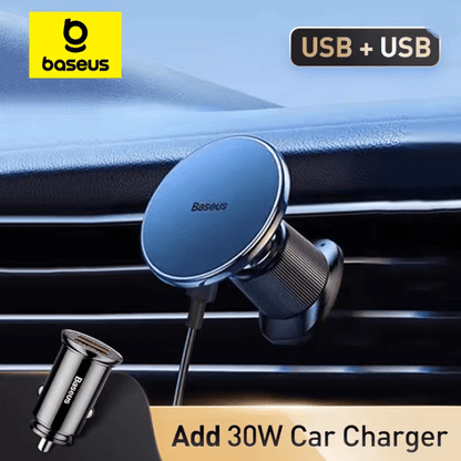 Baseus Magnetic Wireless Car Charger With 15W Fast Charging And Phone Mount 4