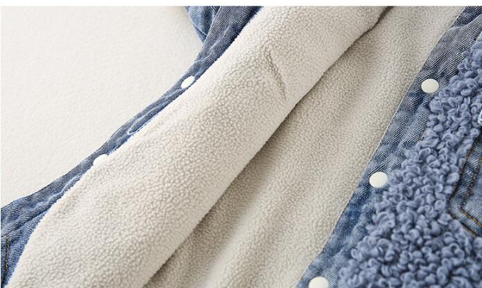 Winter Baby Romper Newborn Denim Velvet Baby Snowsuit Jumpsuits Thick Warm Infant Overalls For Boys 4