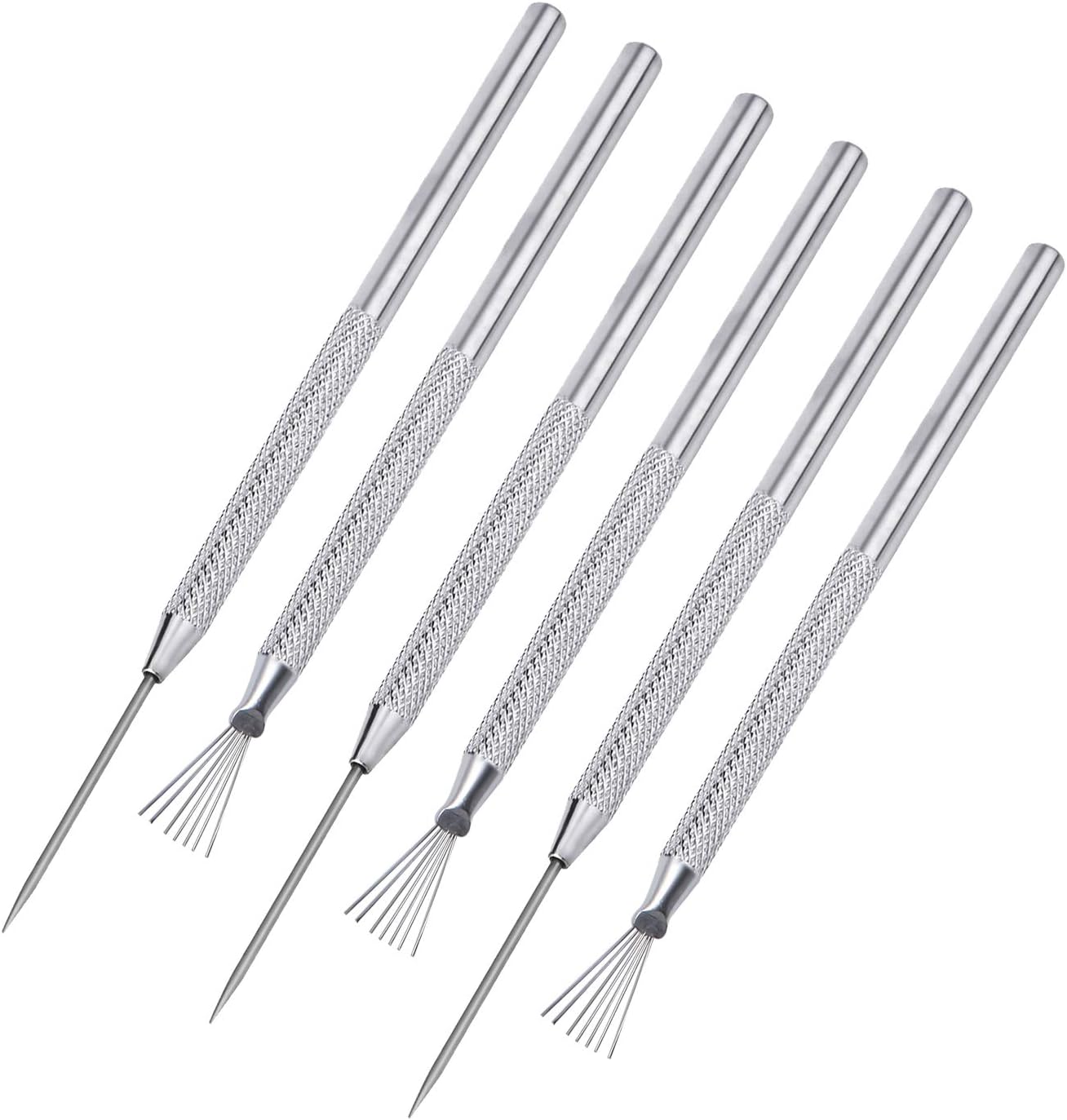1/2/6pcs 7 Pins Needles Texture Ceramics Tools Set, Polymer Clay Sculpting, DIY Pottery Brush for Detailed Molding