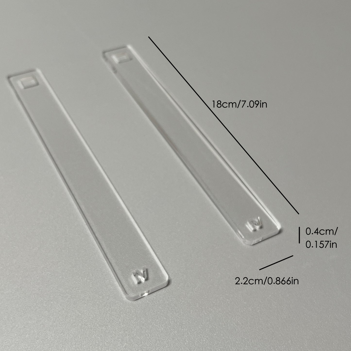 Professional Acrylic Thickness Gauge, Essential Pottery Clay Tool for Precise Slab Rolling & Crafting