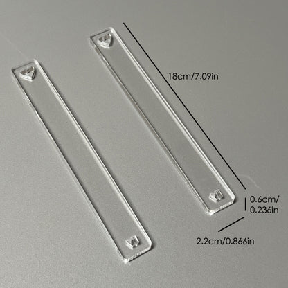 Professional Acrylic Thickness Gauge, Essential Pottery Clay Tool for Precise Slab Rolling & Crafting