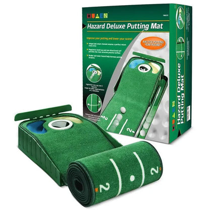 PGM Golf Indoor Putting Mat Putter Trainer Green Carpet Practice Set Ball Return Mats Premium Golf  6