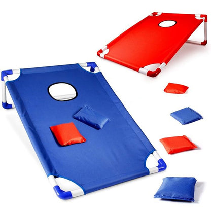Portable Cornhole Set with Cornhole Game Board and Bean Bags, Lightweight Yard Toss Game for Outdoor Parties