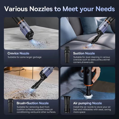 Baseus A5 Car Vacuum Cleaner  2in1 Powerful Wireless Handheld Vacuum With Strong Suction For Car  H 3
