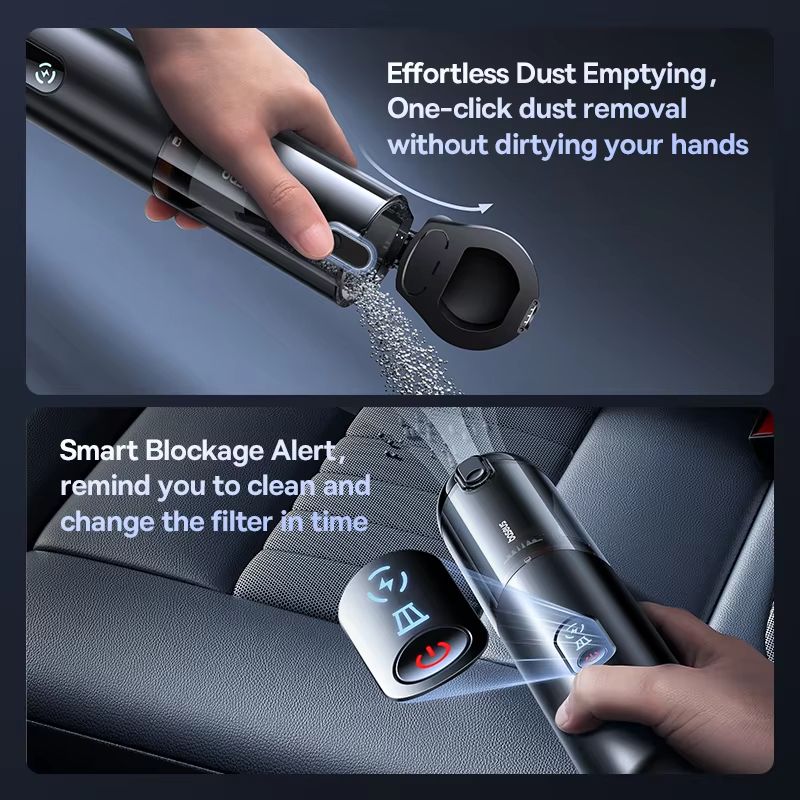 Baseus A5 Car Vacuum Cleaner  2in1 Powerful Wireless Handheld Vacuum With Strong Suction For Car  H 4