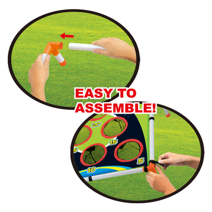 Easy Assemble Portable Cornhole Throwing Circle Ferrule Board Set, Outdoor Yard Toss Game Toy for Kids & Adults