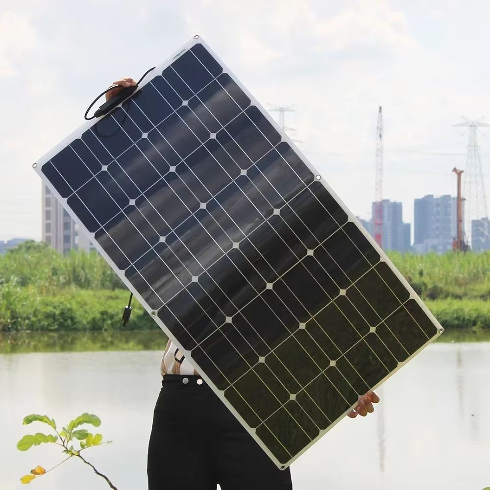 12V Flexible Solar Panel  100W600W Bendable Waterproof Monocrystalline Panel For RV Boat And Outdoo 1