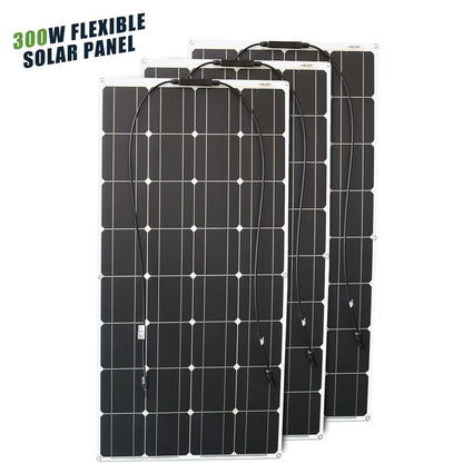 12V Flexible Solar Panel  100W600W Bendable Waterproof Monocrystalline Panel For RV Boat And Outdoo 10