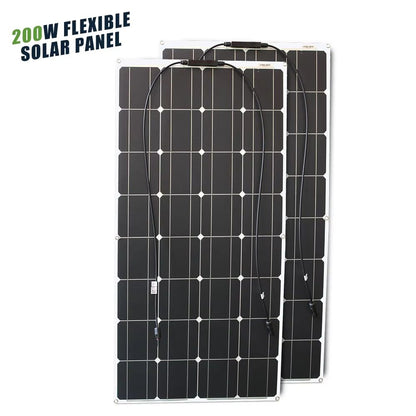 12V Flexible Solar Panel  100W600W Bendable Waterproof Monocrystalline Panel For RV Boat And Outdoo 11