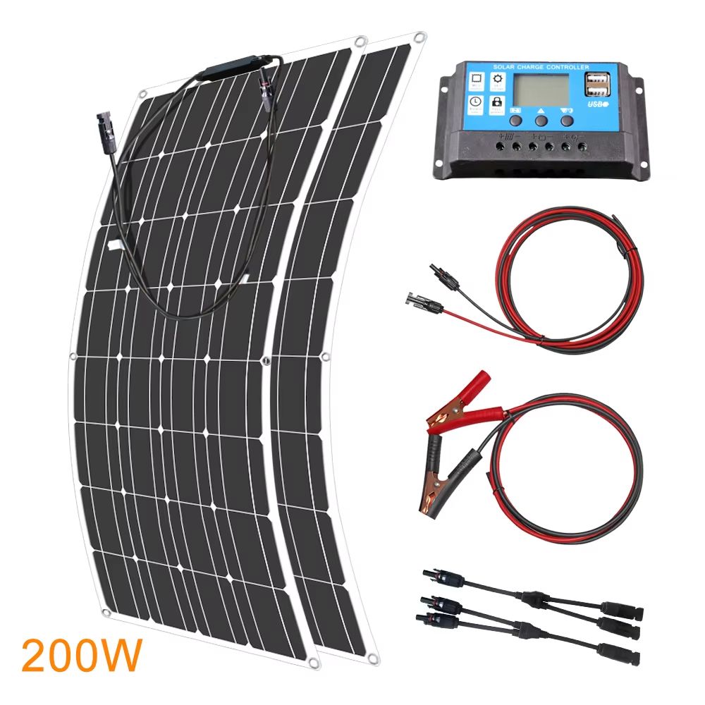 12V Flexible Solar Panel  100W600W Bendable Waterproof Monocrystalline Panel For RV Boat And Outdoo 13