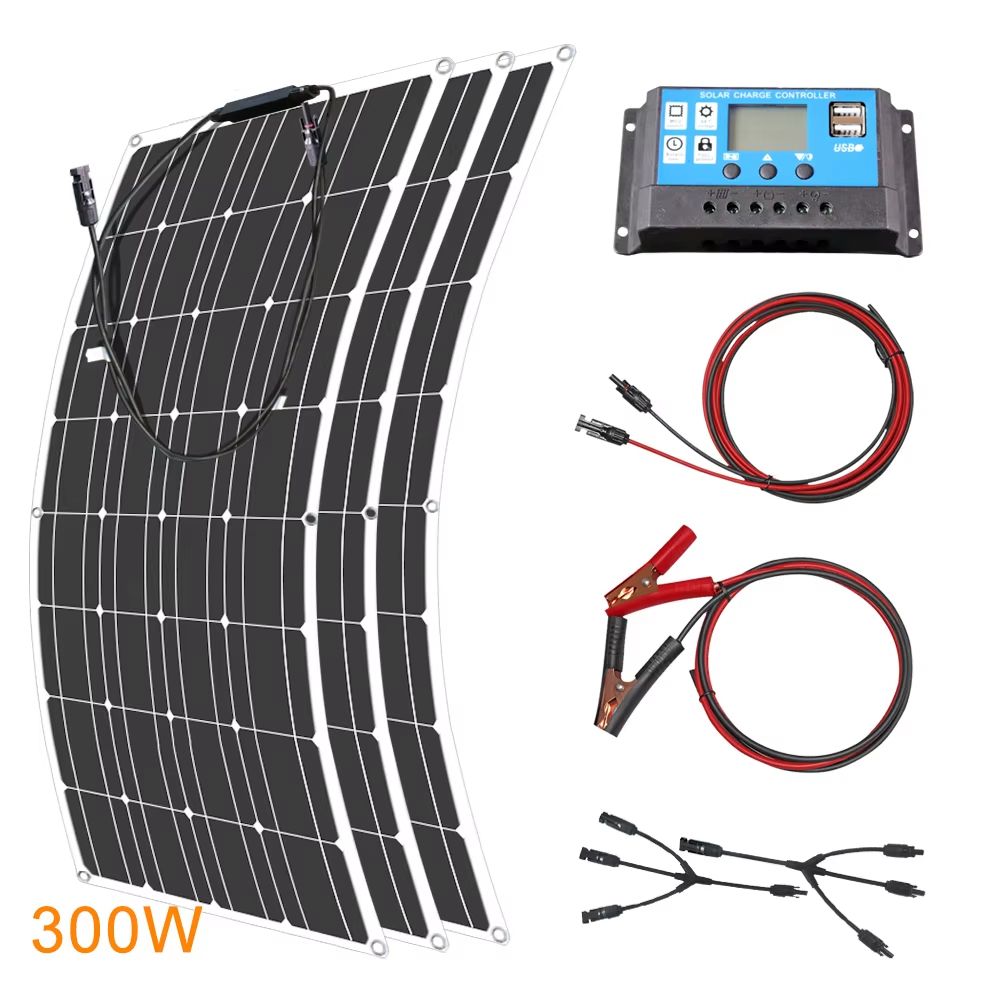 12V Flexible Solar Panel  100W600W Bendable Waterproof Monocrystalline Panel For RV Boat And Outdoo 14