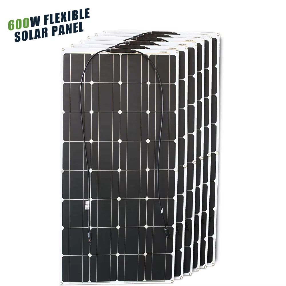 12V Flexible Solar Panel  100W600W Bendable Waterproof Monocrystalline Panel For RV Boat And Outdoo 7