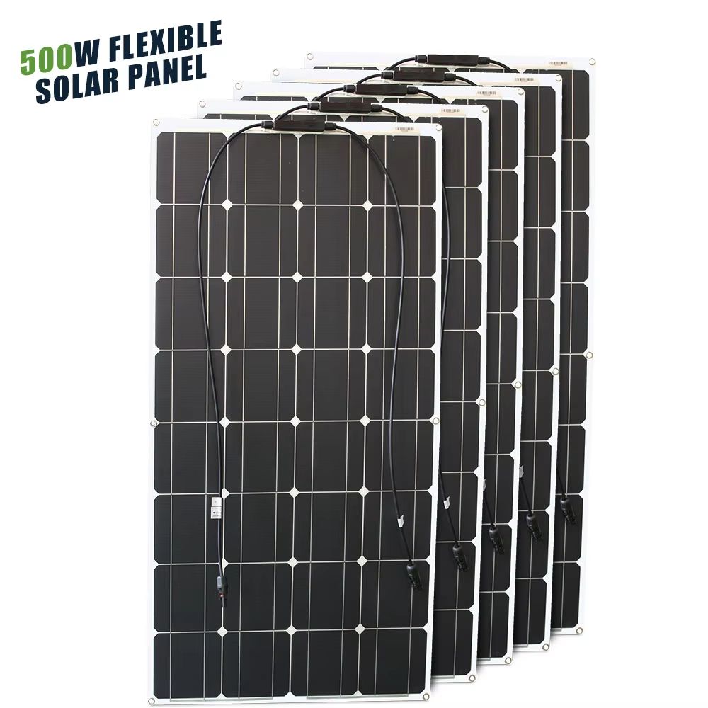 12V Flexible Solar Panel  100W600W Bendable Waterproof Monocrystalline Panel For RV Boat And Outdoo 8