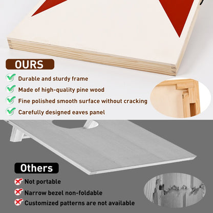 Solid Wood Premium Cornhole Set Cornhole Boards With 8 Toss Bags Durable Corn Hole Game For Backyar 4