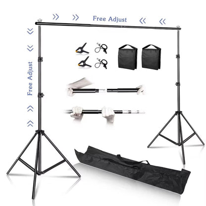 Photography Backdrop Stand  Adjustable Telescopic Background Stand For Studio Video And Party Decor 10