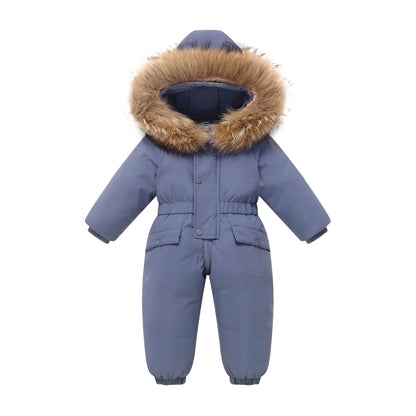 Winter Snow Overalls Clothes Snowsuit Duck Down Jacket Kids Girl Coat Park Infant Boy Jumpsuit Baby 4