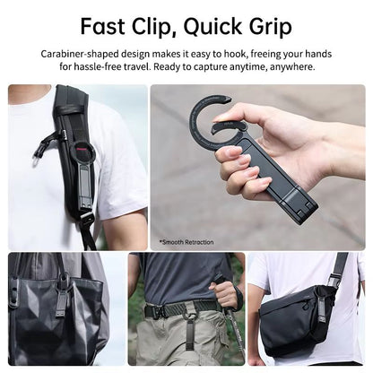 Ulanzi MA30 Carabiner Phone Tripod  DualSided Magnetic Tripod  Desk Mount For IPhone Vlogging Trave 5