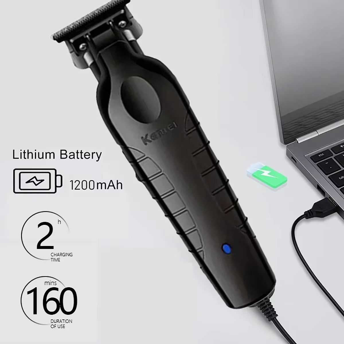 Kemei KM2299 Professional Hair Clipper  Mens Hair Trimmer  Haircut Machine With Precision Cutting B 2