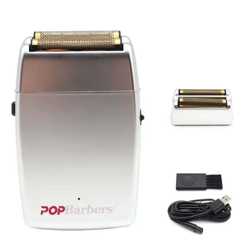 POP Barbers P620 Professional Electric Beard Trimmer  Double Foil Shaver  USB Rechargeable Hair Cut 10