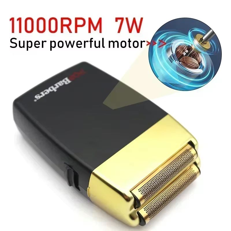 POP Barbers P620 Professional Electric Beard Trimmer  Double Foil Shaver  USB Rechargeable Hair Cut 2