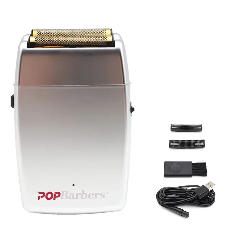 POP Barbers P620 Professional Electric Beard Trimmer  Double Foil Shaver  USB Rechargeable Hair Cut 8