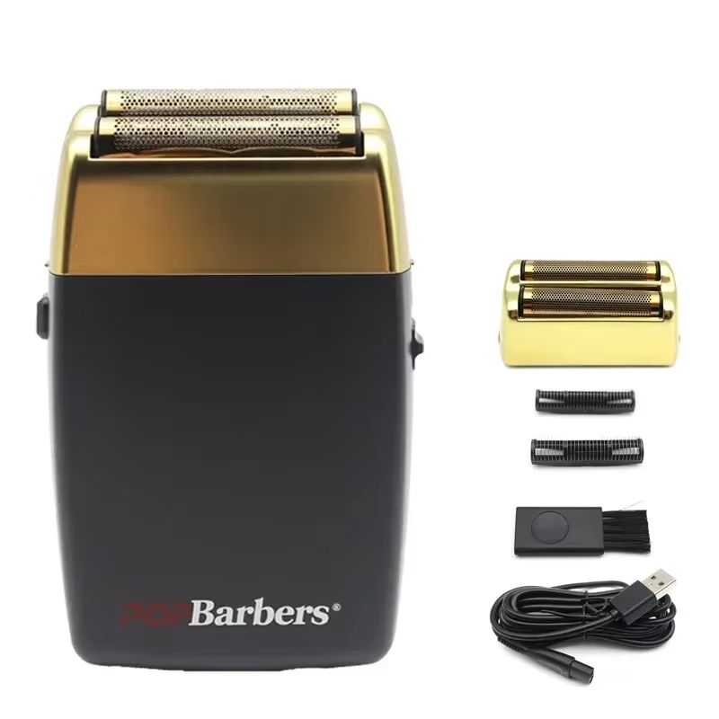 POP Barbers P620 Professional Electric Beard Trimmer  Double Foil Shaver  USB Rechargeable Hair Cut 20