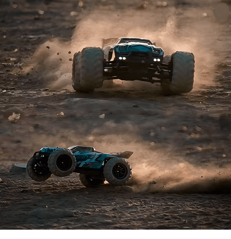 1 To 16 Scale 4WD RC Car With LED Lights High Speed 70KMH Drift Monster Truck 2