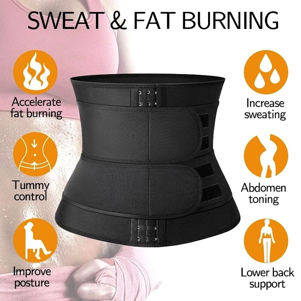Neoprene Sweat Waist Trainer Corset Trimmer Belt For Workout And Back Support 2