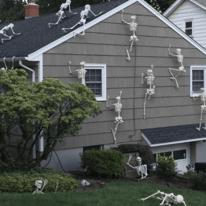 Lifesize Movable Halloween Skeleton Full Body Fake Skull  Bones For Haunted House Home Bar And Horr 1
