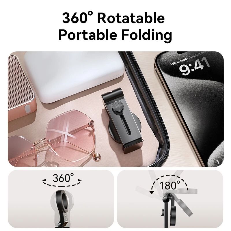 Joyroom Magnetic Travel Phone Holder Foldable Clamp Airplane Mount 2