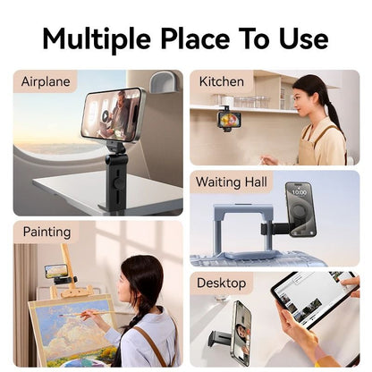 Joyroom Magnetic Travel Phone Holder Foldable Clamp Airplane Mount 3
