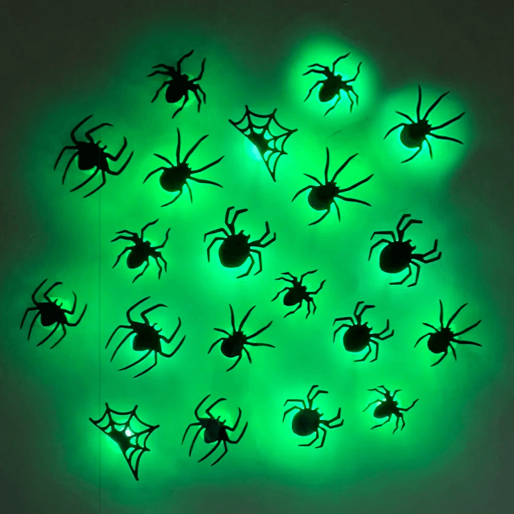 Scary LED Halloween Decorations Glowing Bats And Spider 3D Wall Stickers For Haunted House Party In 4