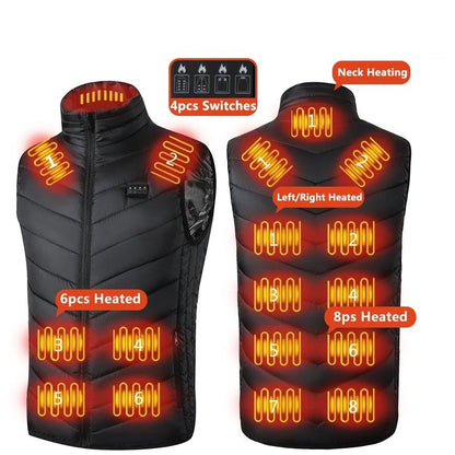 Winter Heated Vest Rechargeable Thermal Jacket for Men and Women