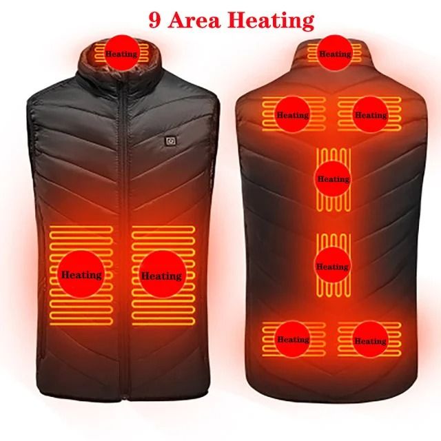 Winter Heated Vest Rechargeable Thermal Jacket For Men And Women 9