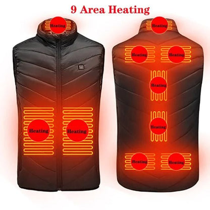 Winter Heated Vest Rechargeable Thermal Jacket For Men And Women 9