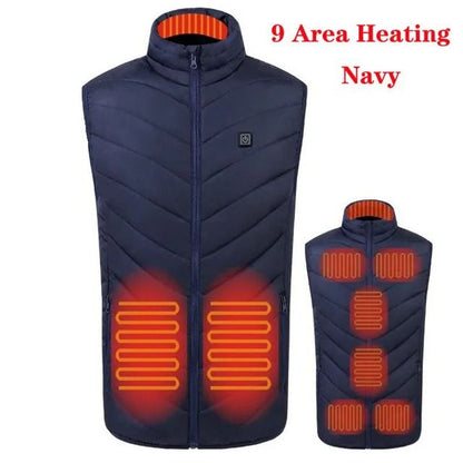 Winter Heated Vest Rechargeable Thermal Jacket For Men And Women 6