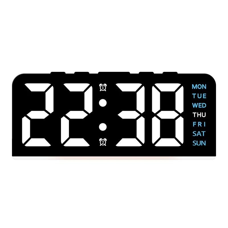 USB Powered Digital Alarm Clock With Mood Light Dual Alarm And Snooze 9
