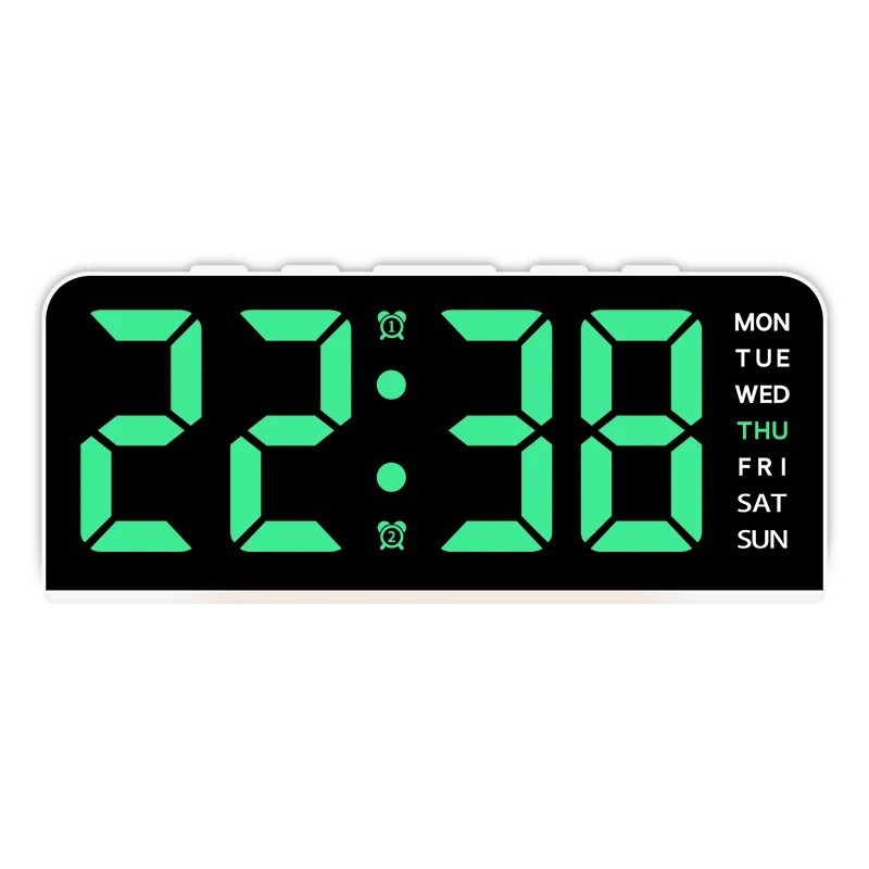 USB Powered Digital Alarm Clock With Mood Light Dual Alarm And Snooze 10