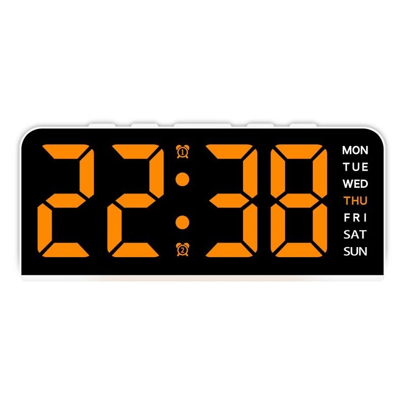 USB Powered Digital Alarm Clock With Mood Light Dual Alarm And Snooze 12