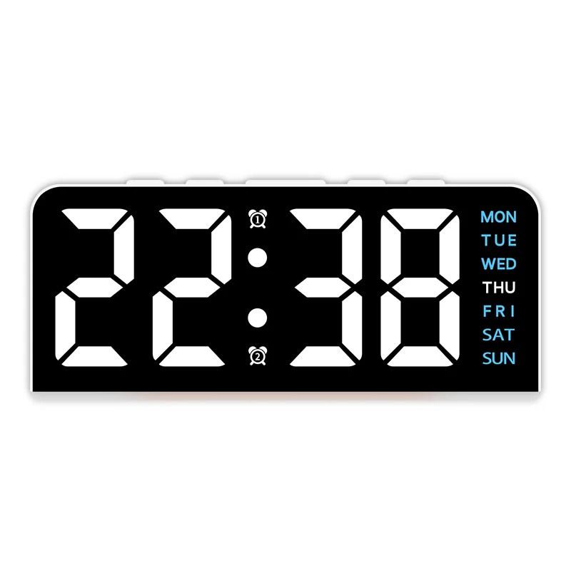 USB Powered Digital Alarm Clock With Mood Light Dual Alarm And Snooze 14